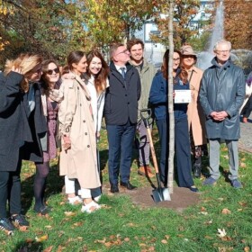 Akcja zarządu PKiN pod hasłem „Zapuść korzenie w sercu miasta”, 10 października 2022 r. Fot. Katarzyna Kaczmarska